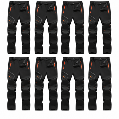 Plain Fleece-Insulated Thermal Pants - Waterproof Softshell, Below the Ankle, Heat Reflective, Zip Pockets