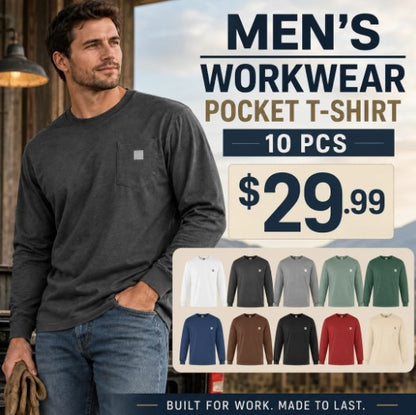 🔥Last Day Promotion! CHT Men's K126 Workwear Loose Fit Heavyweight Short‑Sleeve Pocket T‑Shirt (Also Available in Big & Tall)