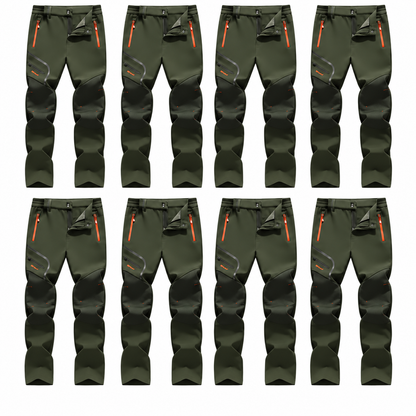 Plain Fleece-Insulated Thermal Pants - Waterproof Softshell, Below the Ankle, Heat Reflective, Zip Pockets